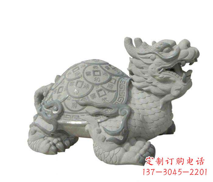 莆田招财神兽大理石龙龟石雕