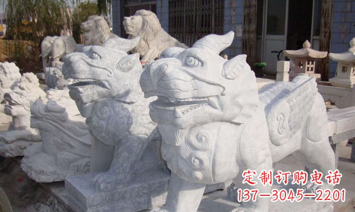 莆田招财神兽大理石貔貅石雕