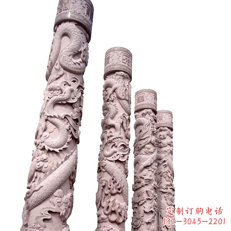莆田中国传统龙柱石雕