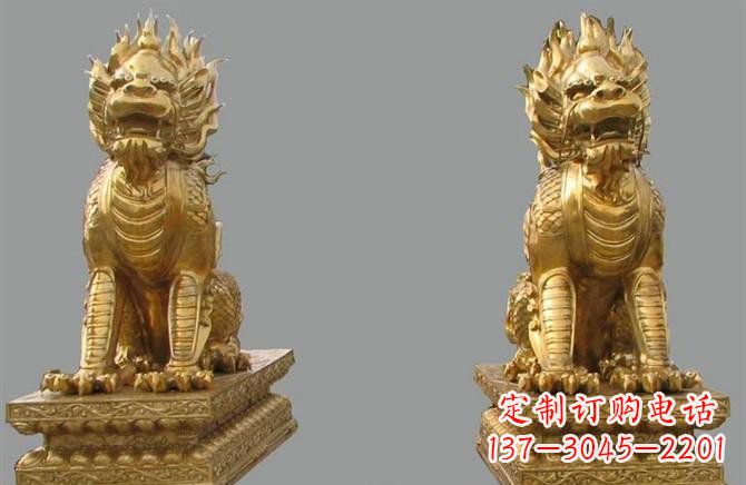 莆田铸铜麒麟雕塑222