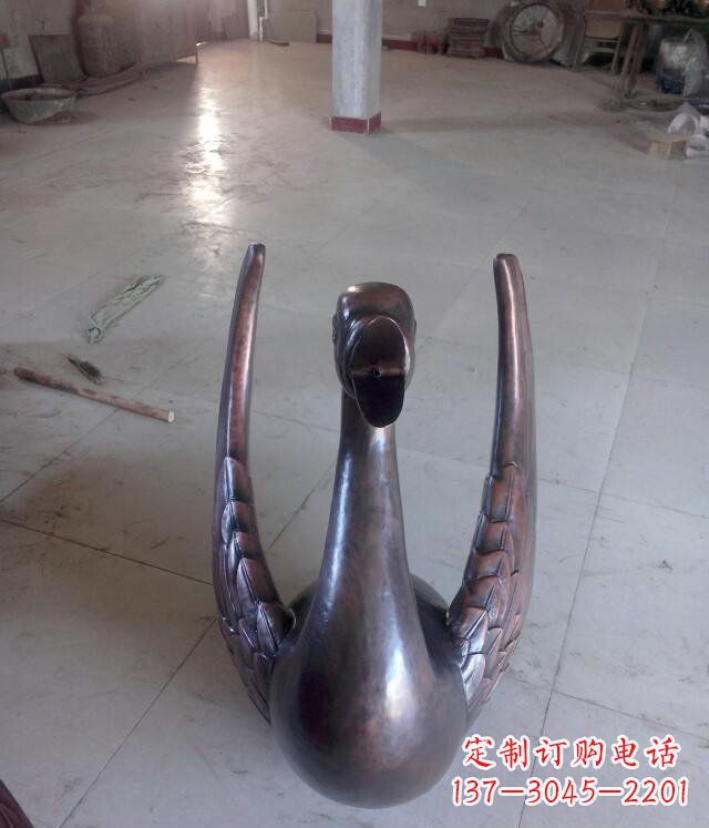 莆田铸铜天鹅公园动物铜雕