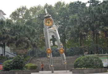 莆田圆规雕塑-不锈钢广场创意圆规雕塑